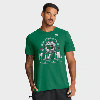 Men's Nike Kelly Green Philadelphia Eagles Rewind Team Spirit Essential Cotton T-Shirt