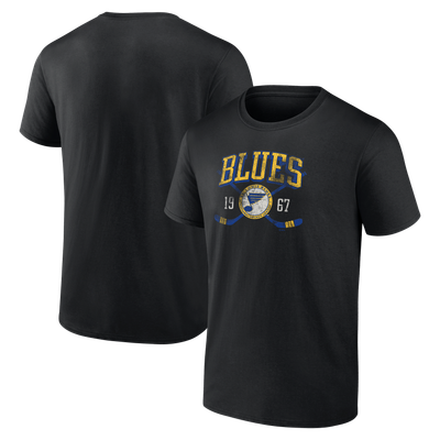 Men's Logo Athletic  Black St. Louis Blues Line Shift T-Shirt