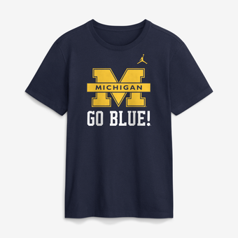 Men's Jordan Brand  Navy Michigan Wolverines Primetime Logo Mantra T-Shirt