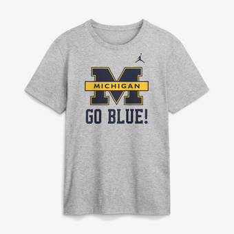 Men's Jordan Brand  Gray Michigan Wolverines Primetime Logo Mantra T-Shirt