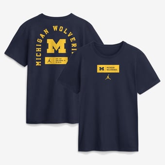 Men's Jordan Brand Navy Michigan Wolverines Primetime Crew T-Shirt