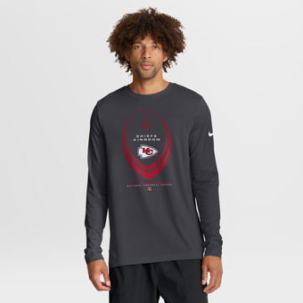Men's Nike Charcoal Kansas City Chiefs Legend Icon Dri-FIT Long Sleeve T-Shirt