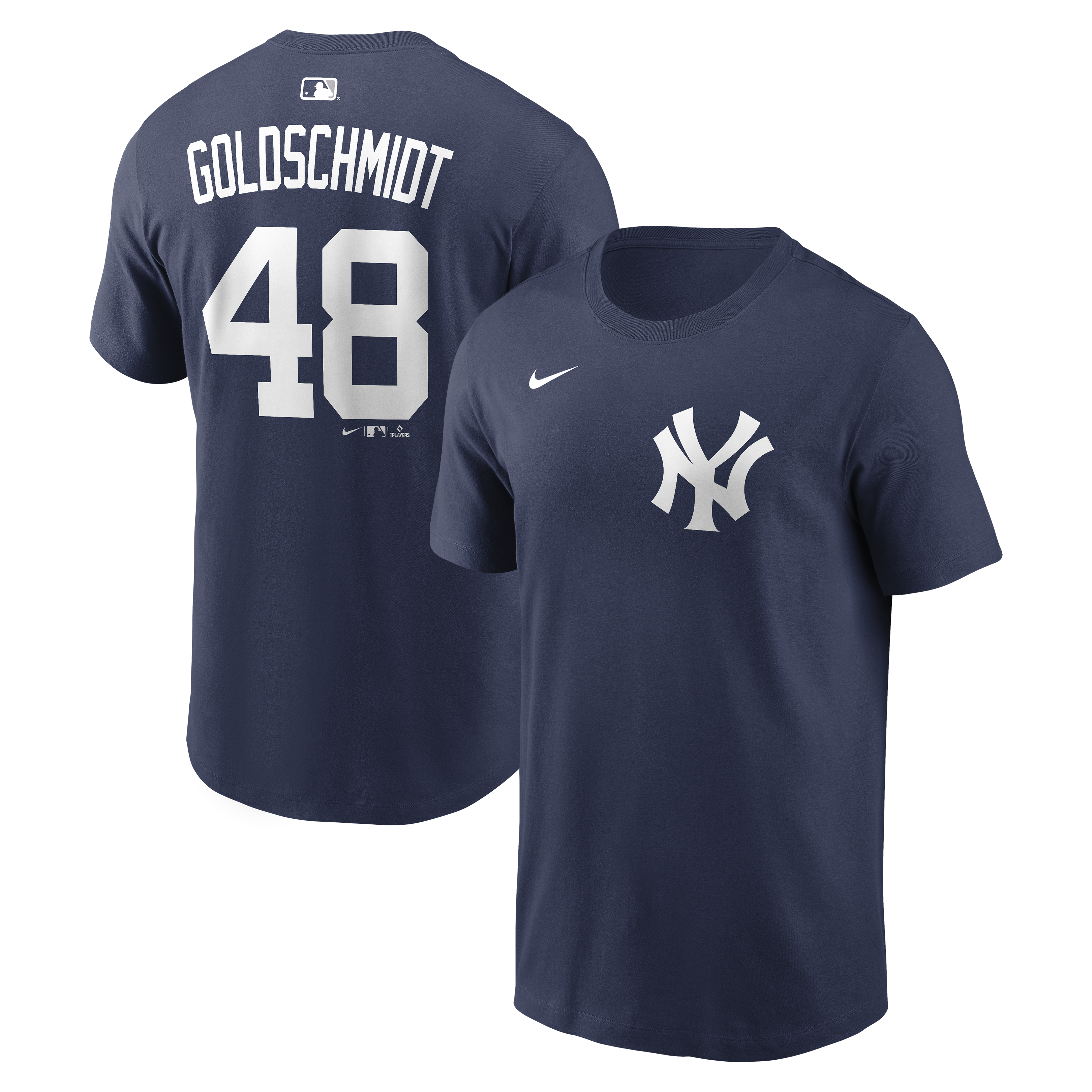 Men's Nike Paul Goldschmidt Navy New York Yankees Name & Number T-Shirt