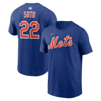 Men's Nike Juan Soto Royal New York Mets Name & Number T-Shirt