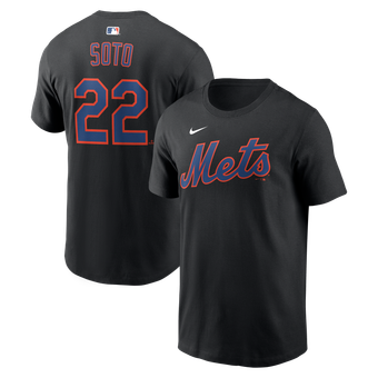 Men's Nike Juan Soto Black New York Mets Name & Number T-Shirt