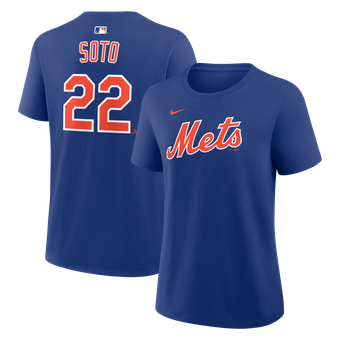 Women's Nike Juan Soto Royal New York Mets Name & Number T-Shirt