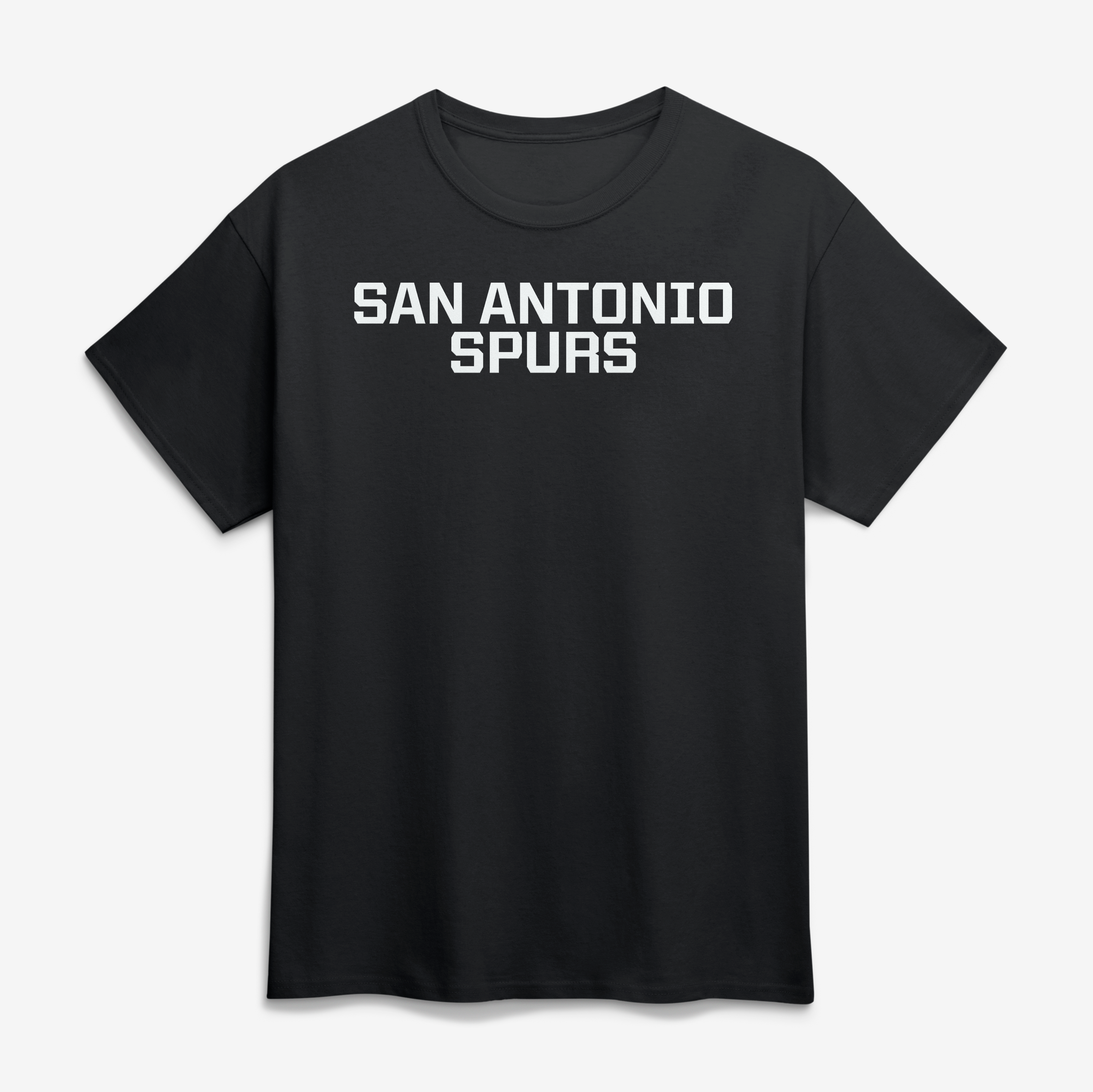 Men's Logo Athletic Black San Antonio Spurs Wordmark T-Shirt