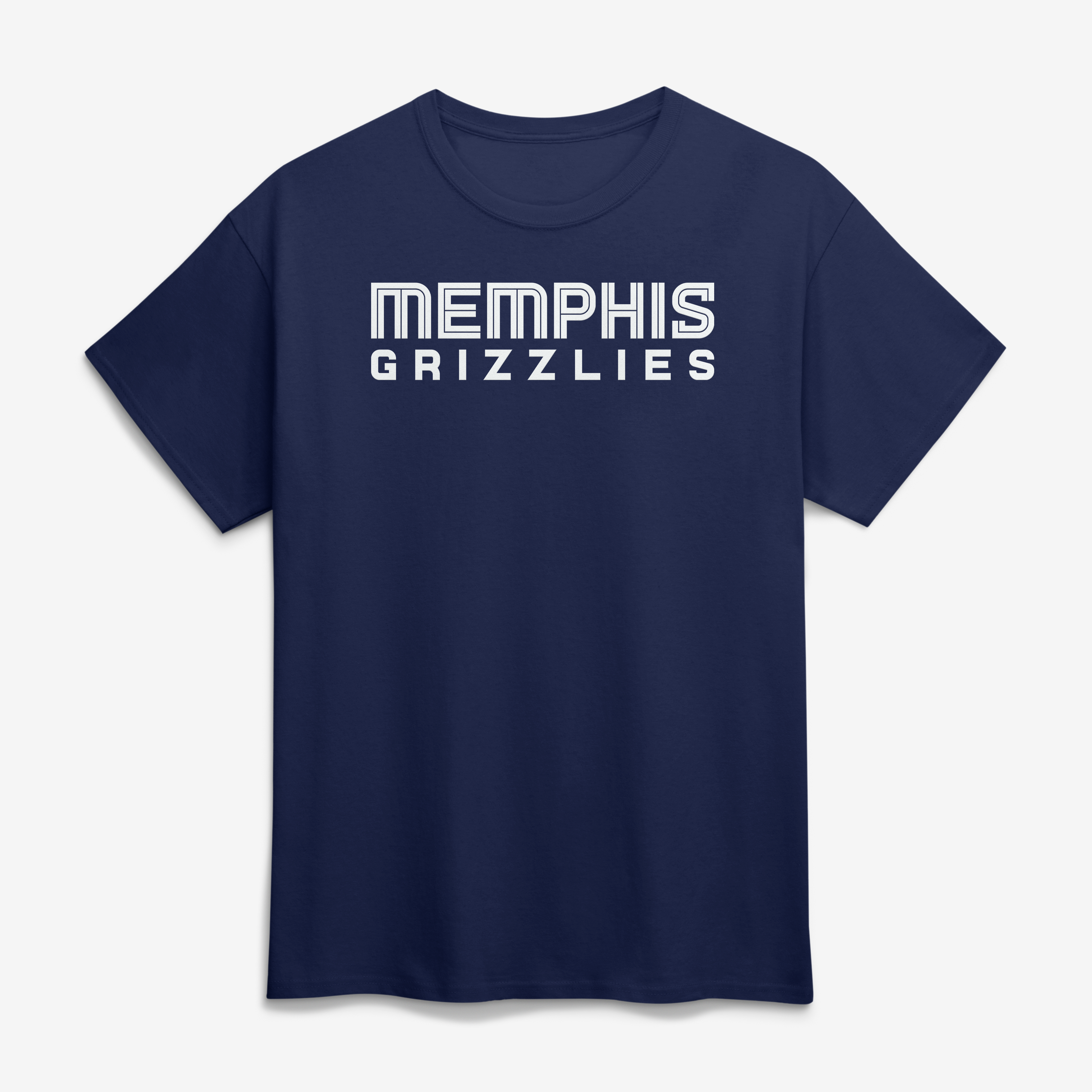 Men's Logo Athletic Navy Memphis Grizzlies Wordmark T-Shirt