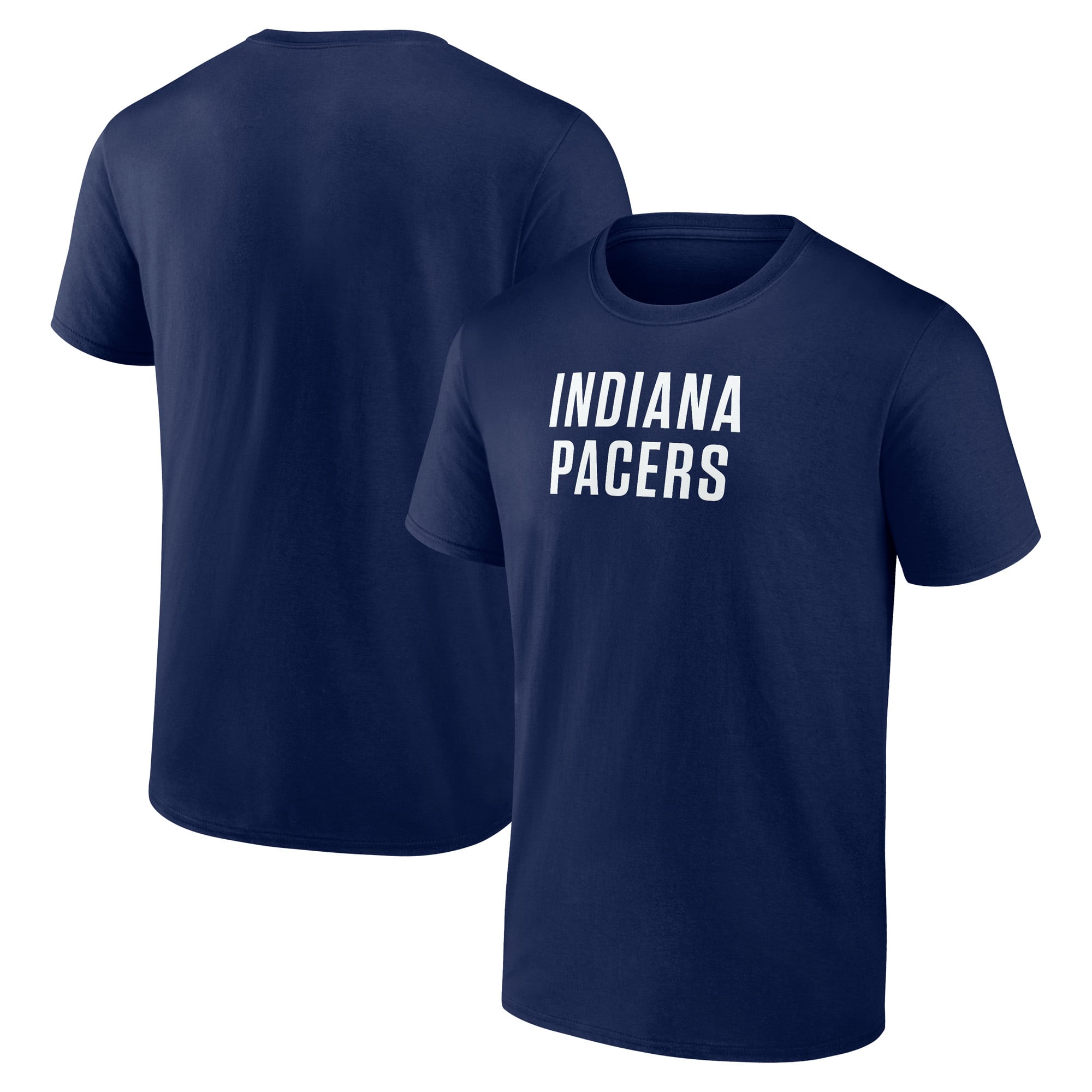 Men's Logo Athletic Navy Indiana Pacers Wordmark T-Shirt