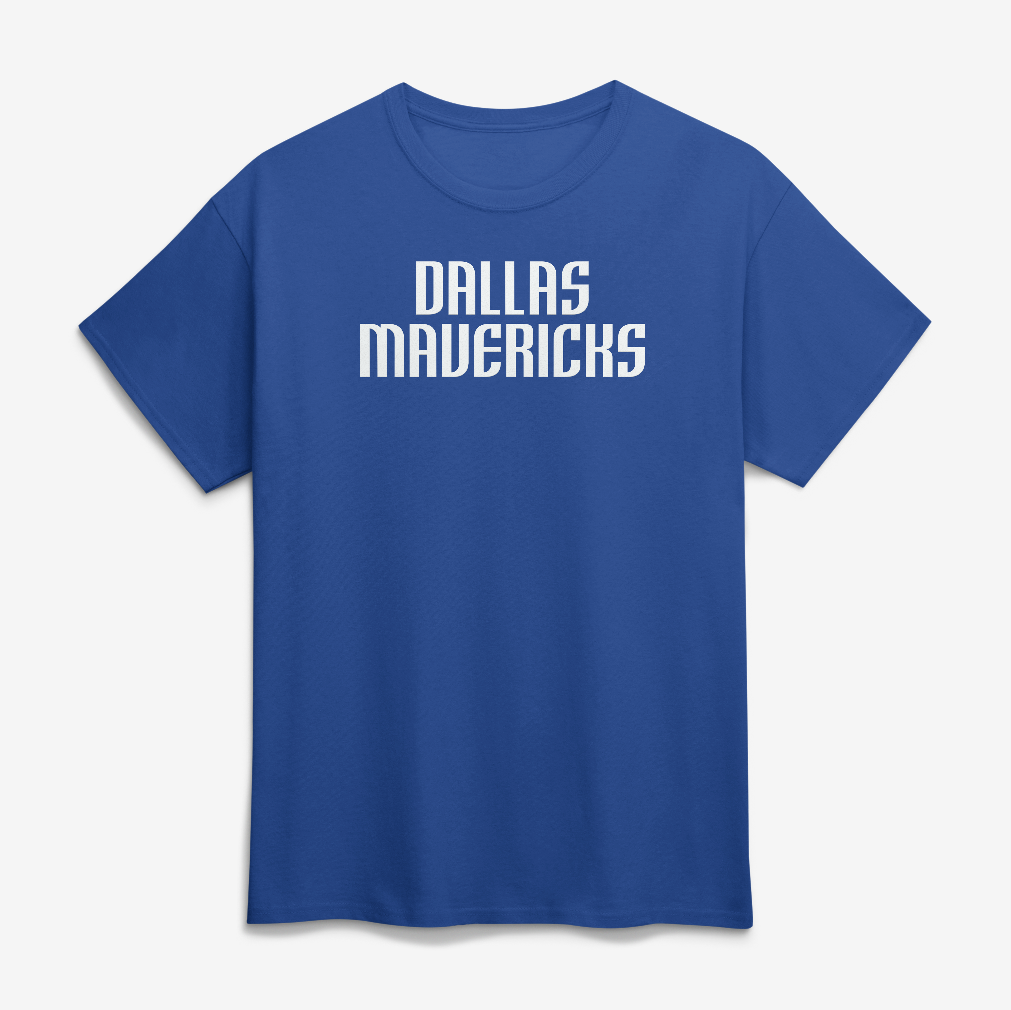 Men's Logo Athletic Blue Dallas Mavericks Wordmark T-Shirt