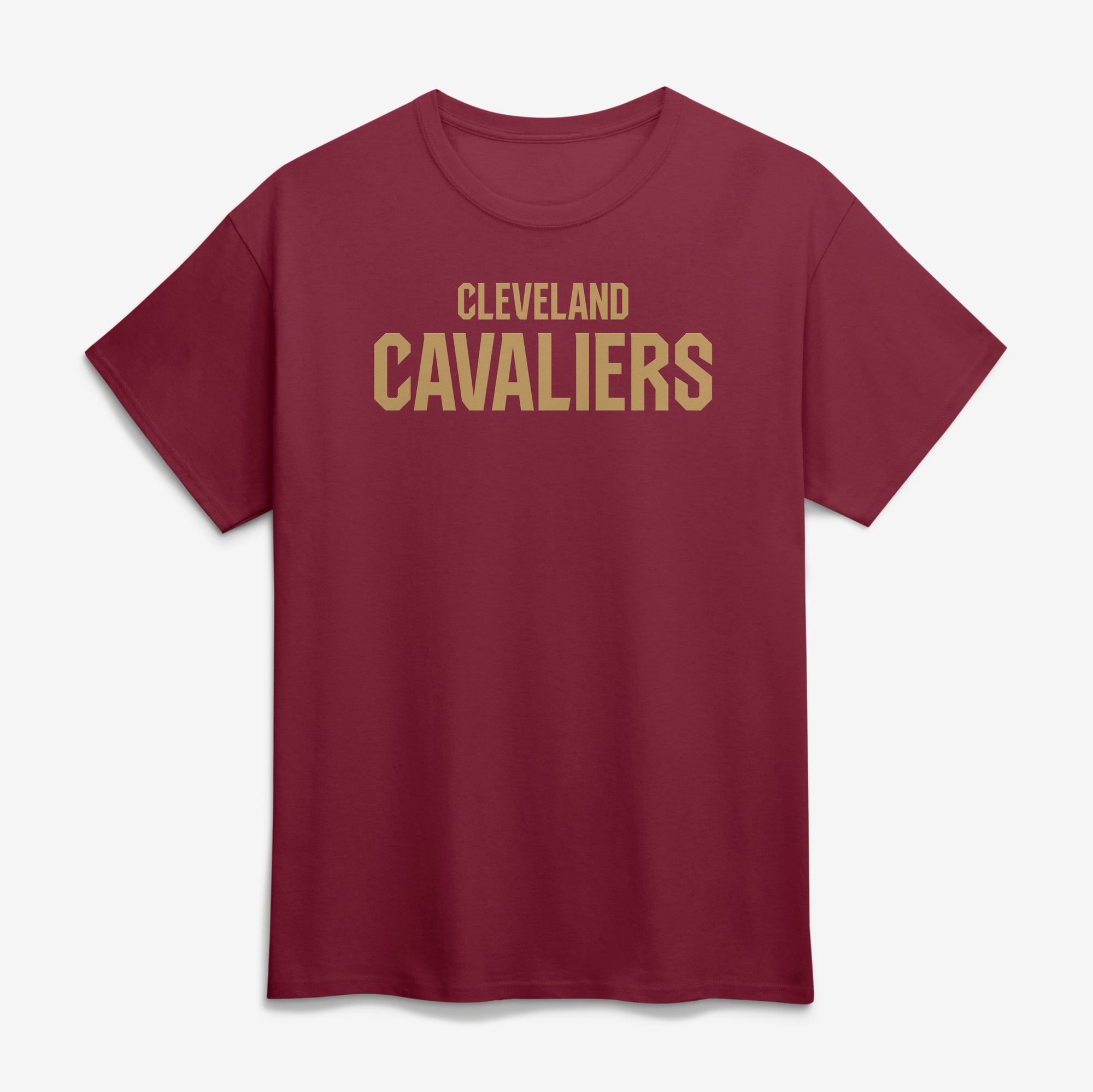Men's Logo Athletic Wine Cleveland Cavaliers Wordmark T-Shirt