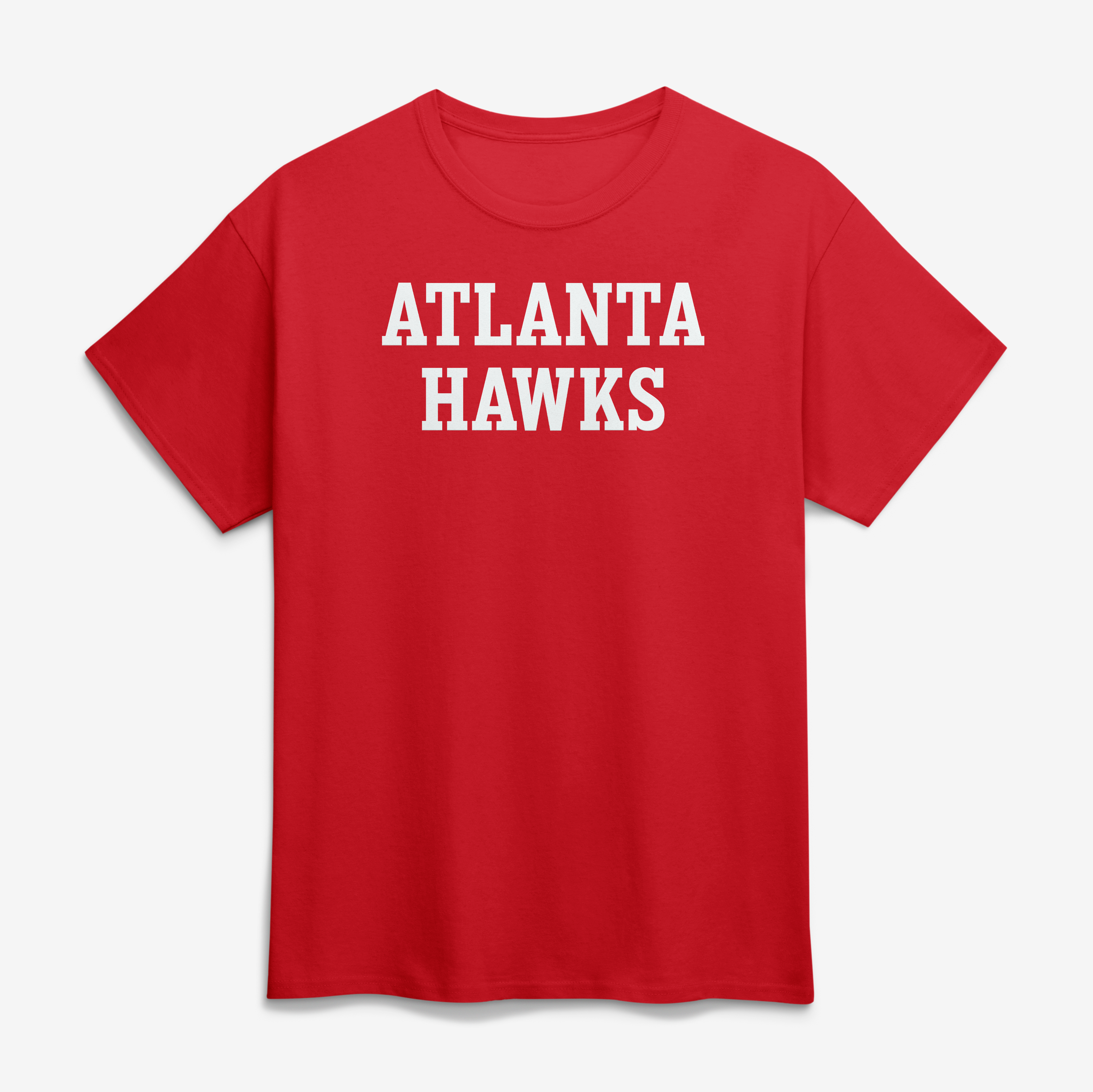 Men's Logo Athletic Red Atlanta Hawks Wordmark T-Shirt