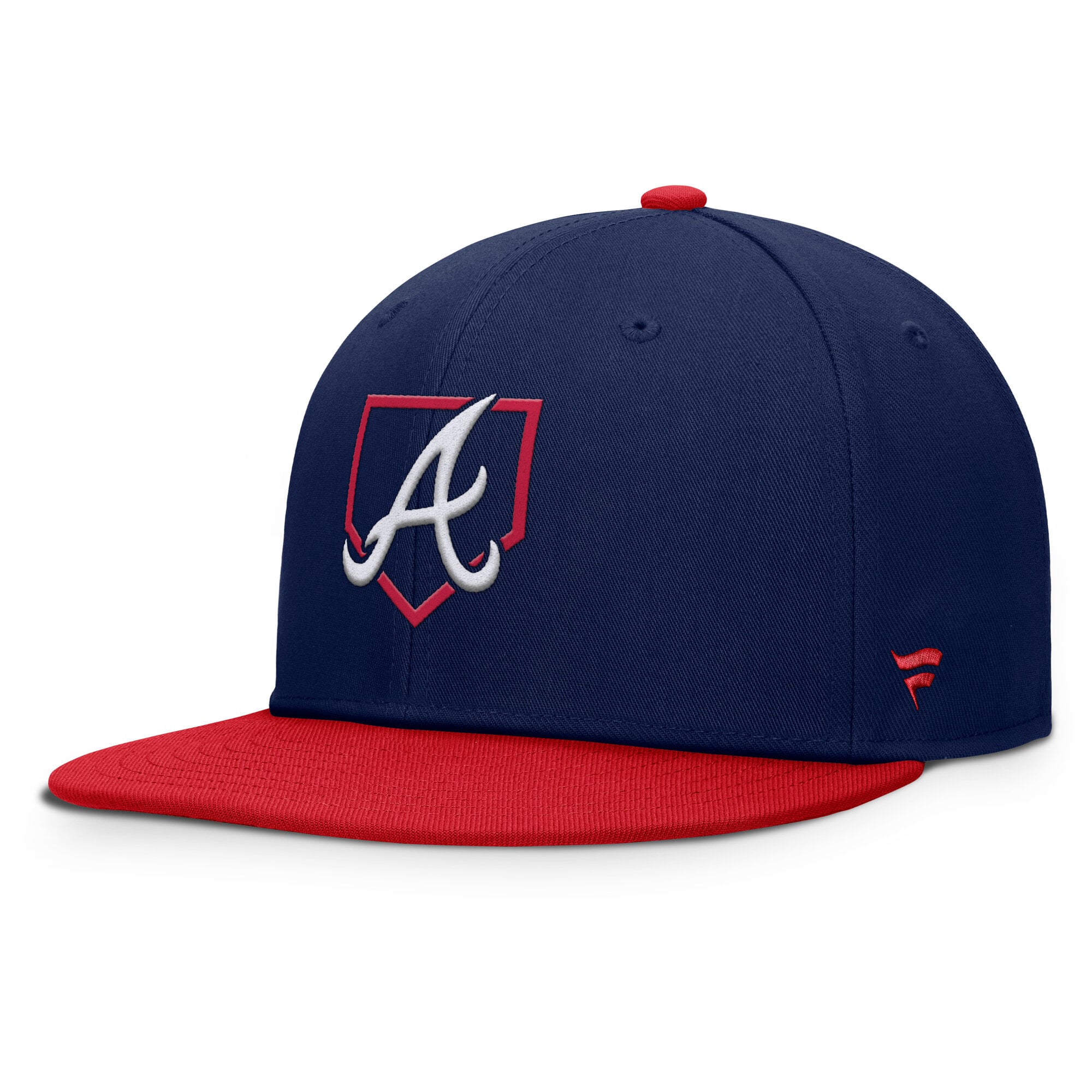 Men's Fanatics Navy/Red Atlanta Braves Batter's Box Snapback Hat