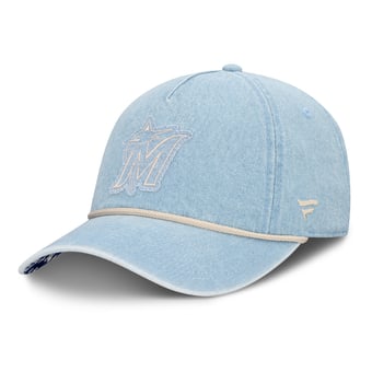 Women's Fanatics  Denim Miami Marlins Roped Adjustable Hat