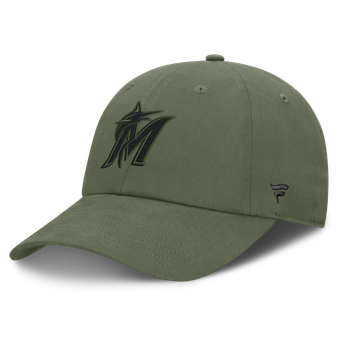 Men's Fanatics  Olive Miami Marlins Pine Rider Adjustable Hat