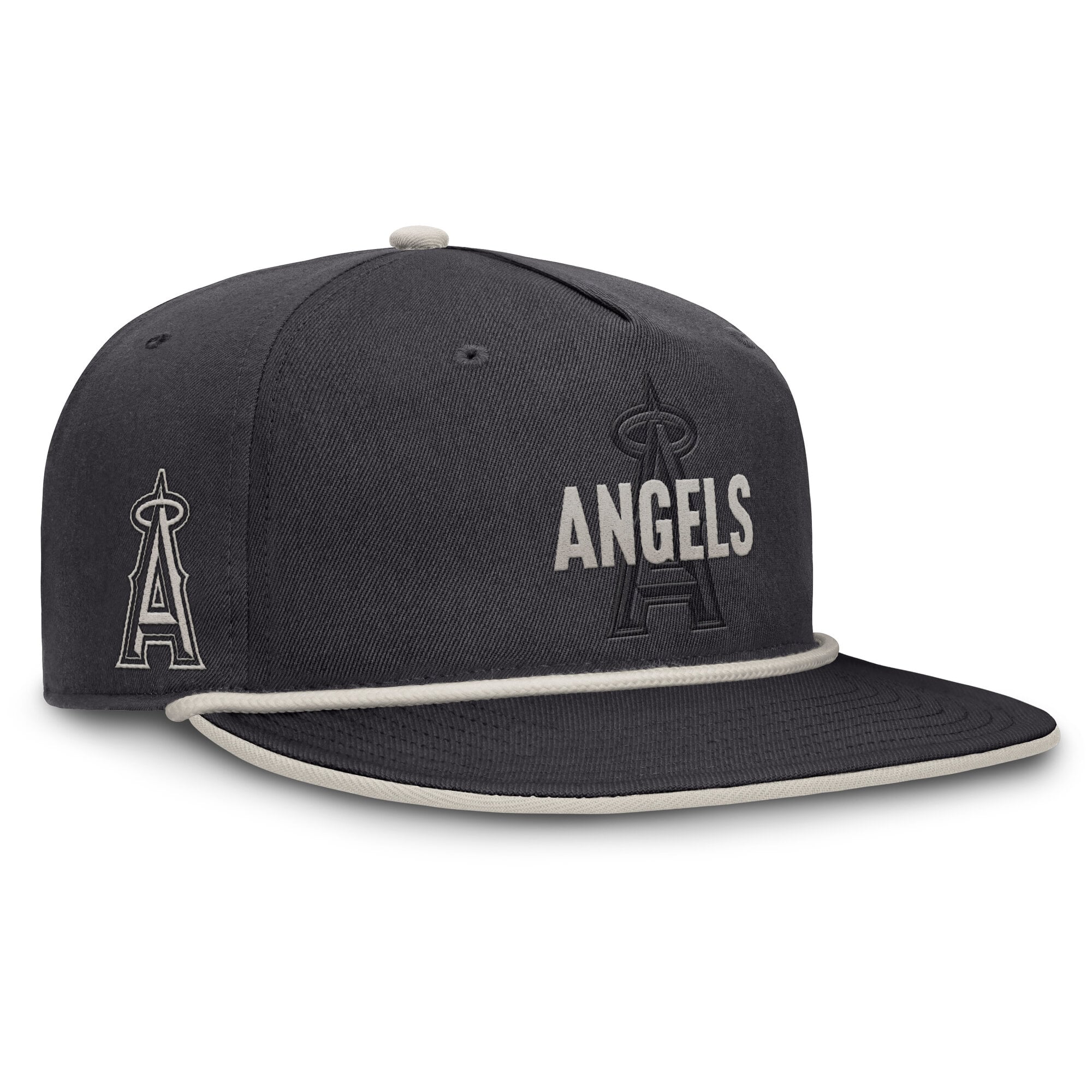 Men's Fanatics Graphite Los Angeles Angels Gapper Snapback Hat