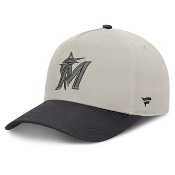 Men's Fanatics Stone/Graphite Miami Marlins Wonder A-Frame Adjustable Hat