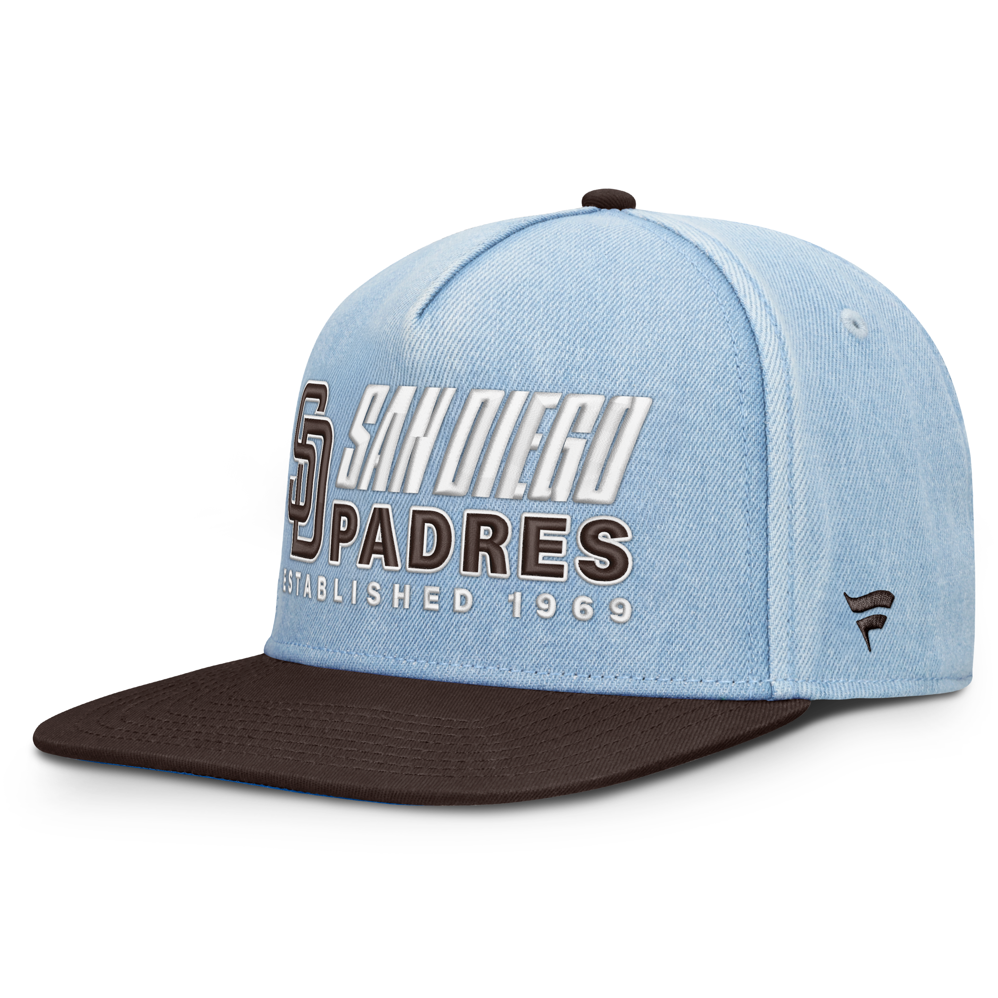 Men's Fanatics  Denim San Diego Padres Twinbill Snapback Hat