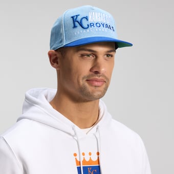 Men's Fanatics  Denim Kansas City Royals Twinbill Snapback Hat