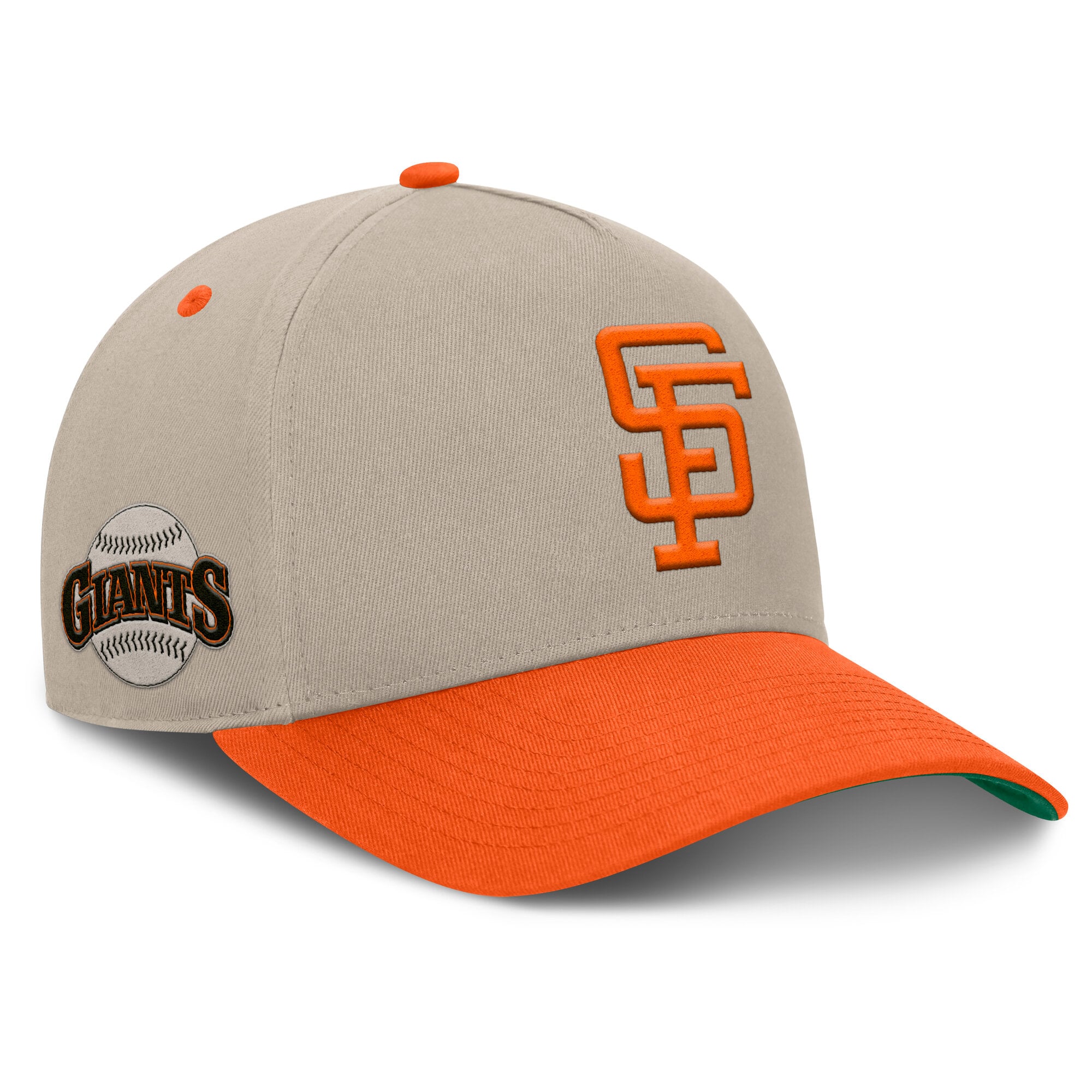 Men's Fanatics Khaki/Orange San Francisco Giants Veteran A-Frame Adjustable Hat