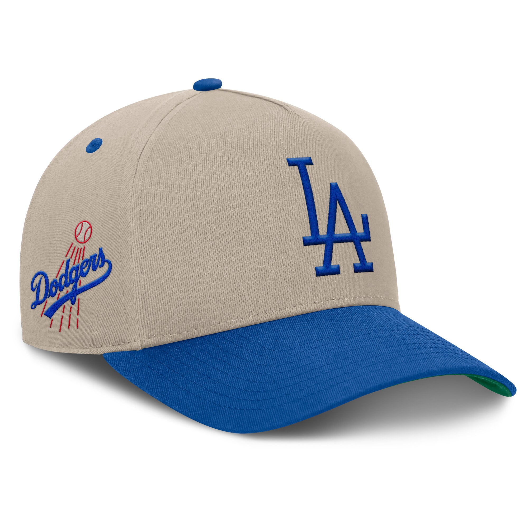 Men's Fanatics Khaki/Royal Los Angeles Dodgers Veteran A-Frame Adjustable Hat