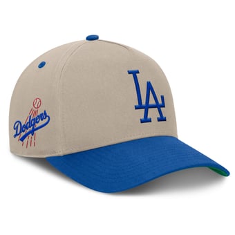 Men's Fanatics Khaki/Royal Los Angeles Dodgers Veteran A-Frame Adjustable Hat