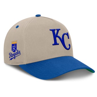 Men's Fanatics Khaki/Royal Kansas City Royals Veteran A-Frame Adjustable Hat