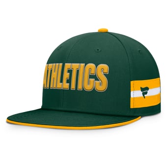 Men's Fanatics  Green Athletics Pick Off Fitted Hat