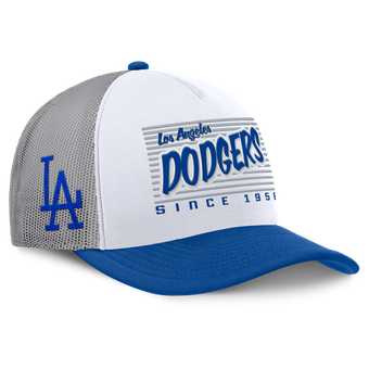 Men's Fanatics White/Royal Los Angeles Dodgers On Deck A-Frame Snapback Hat