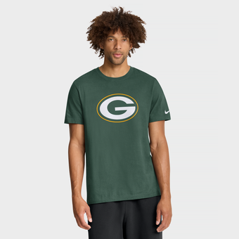 Men's Nike Green Green Bay Packers Essential Logo T-Shirt