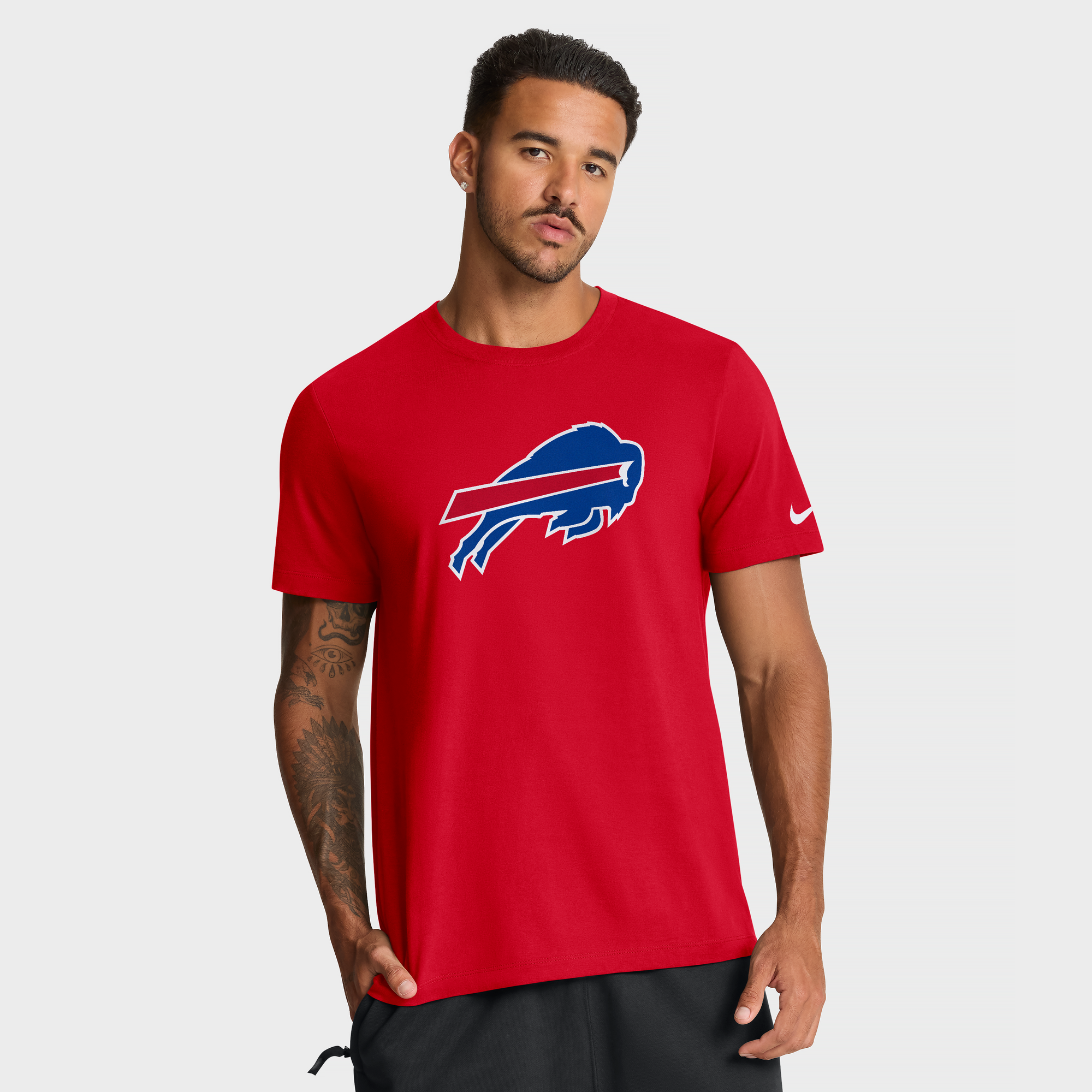 Men's Nike Red Buffalo Bills Essential Logo T-Shirt