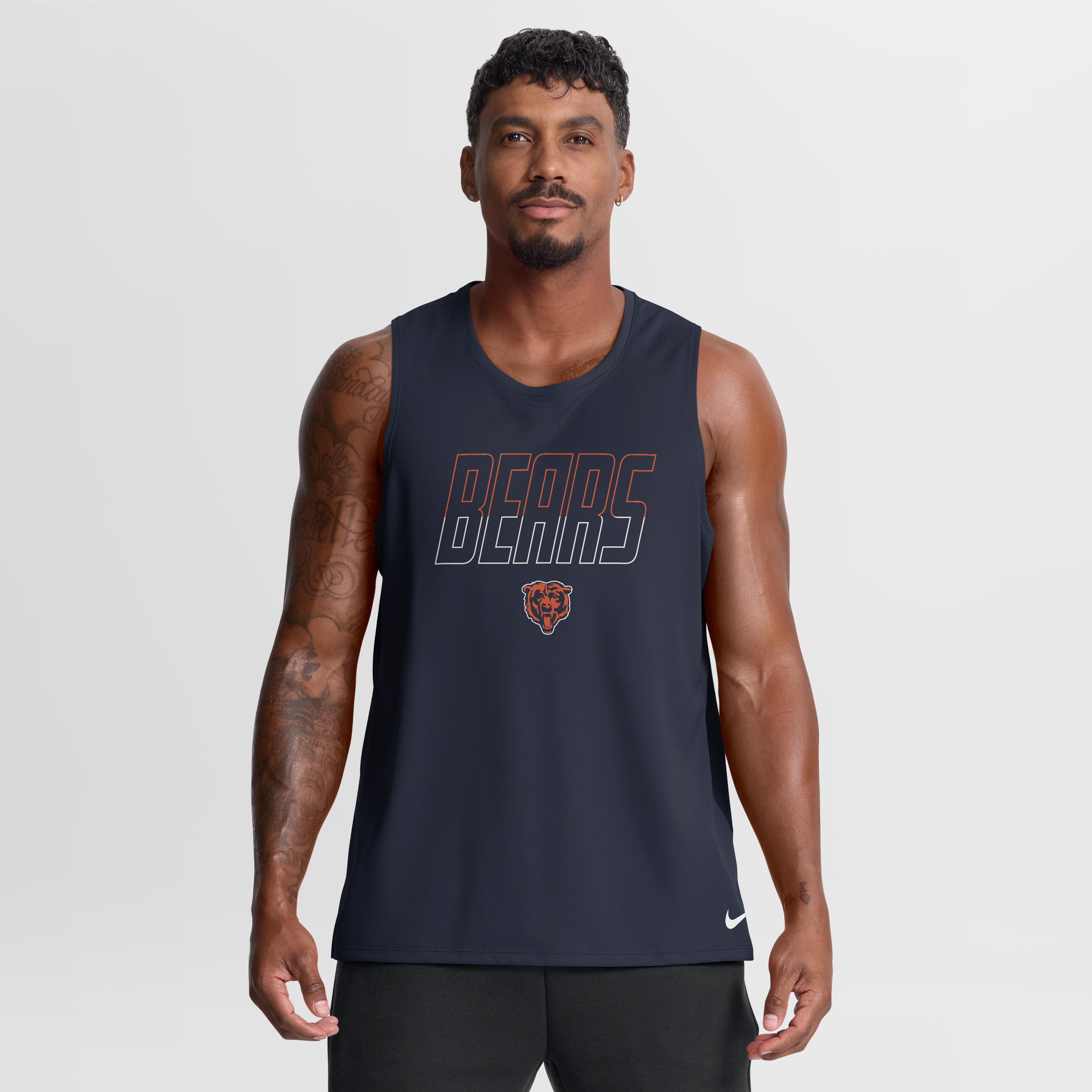 Men’s Nike Navy Chicago Bears Kickoff Miler Dri-FIT Tank Top