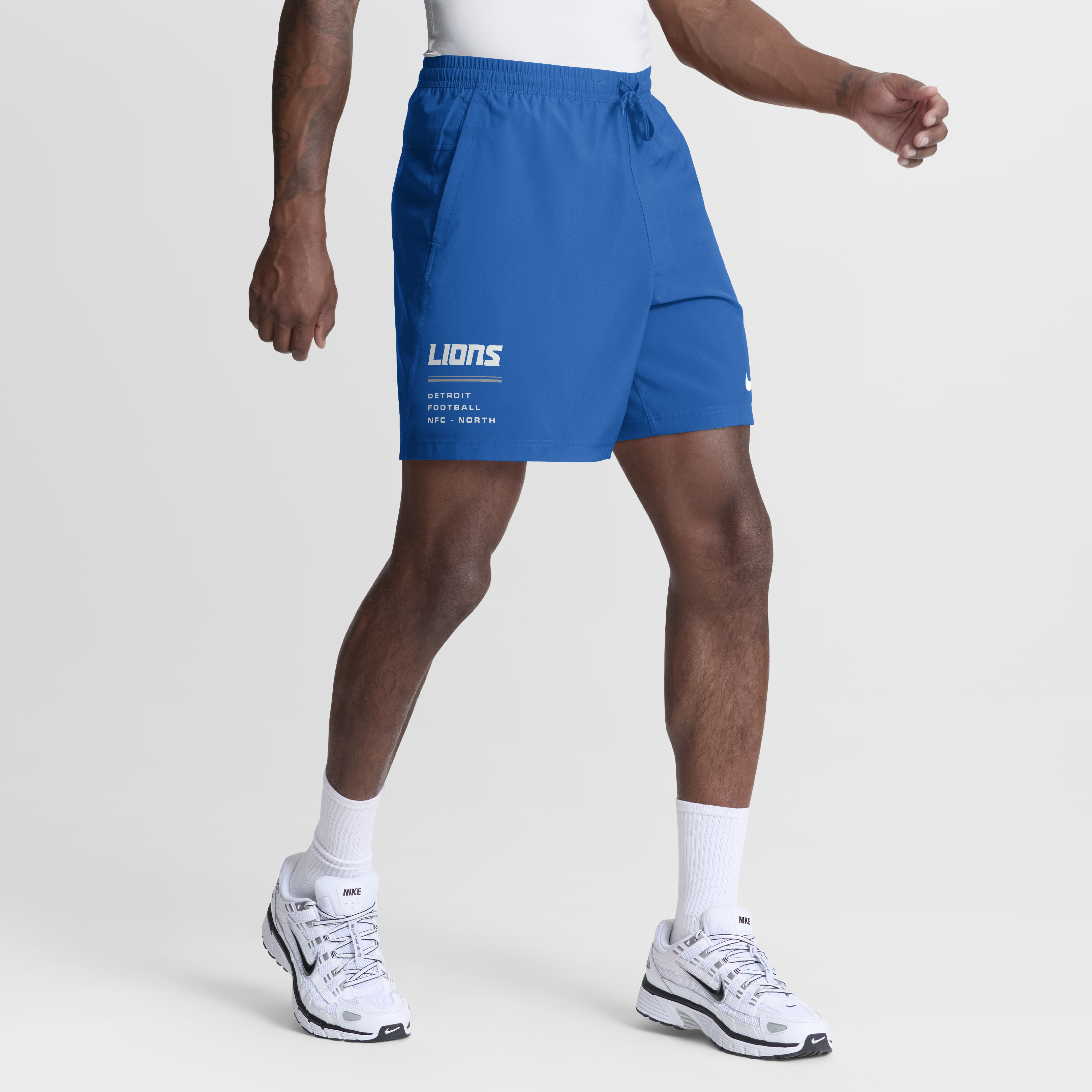 Men's Nike Blue Detroit Lions Form Dri-FIT Shorts