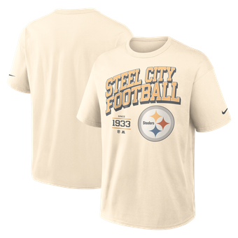 Men's Nike Natural Pittsburgh Steelers Vintage Mod Blown Away Max90 T-Shirt