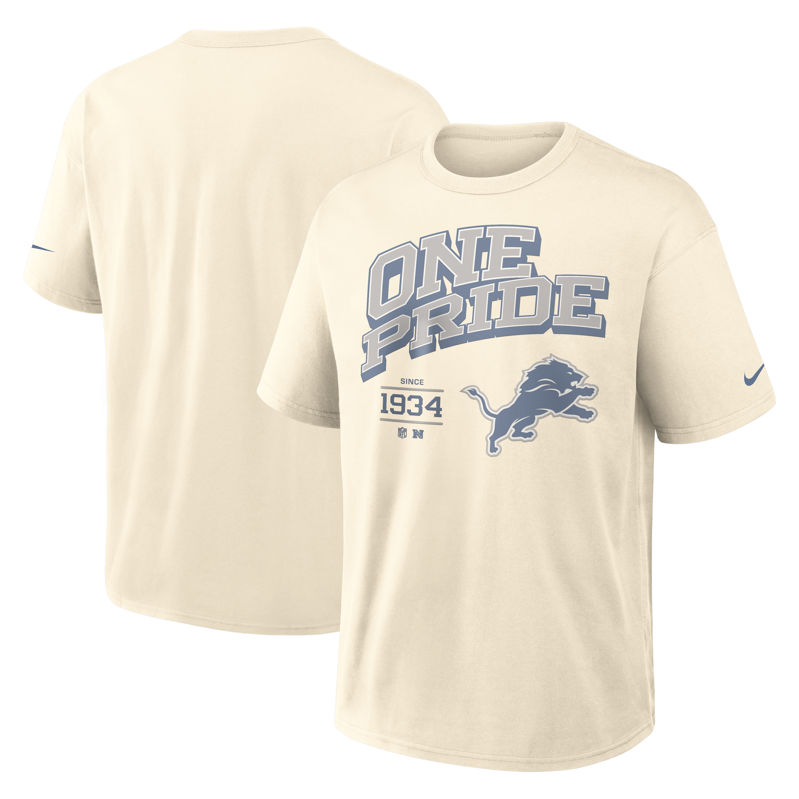 Men's Nike Natural Detroit Lions Vintage Mod Blown Away Max90 T-Shirt