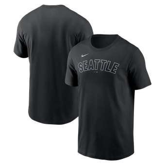 Men's  Nike Black Seattle Mariners Alternate Wordmark T-Shirt