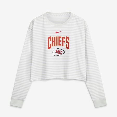 Women's Nike White Kansas City Chiefs Loose Fit Crop Top