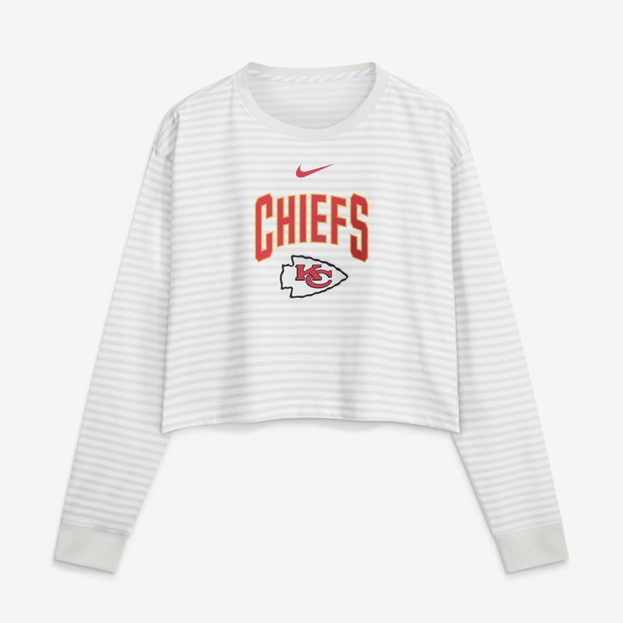 Women's Nike White Kansas City Chiefs Loose Fit Crop Top