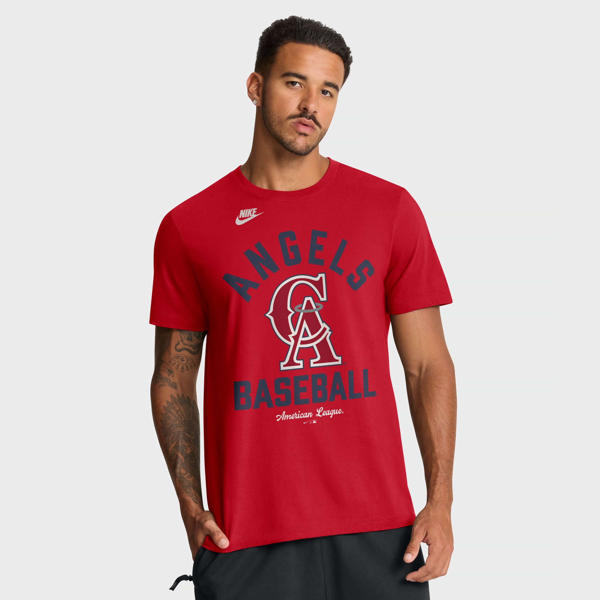 Men's Nike Red California Angels Cooperstown Collection T-Shirt