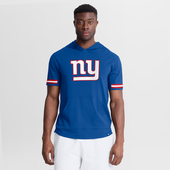 Men's Fanatics Royal New York Giants Optimal Play Short Sleeve Hooded T-Shirt