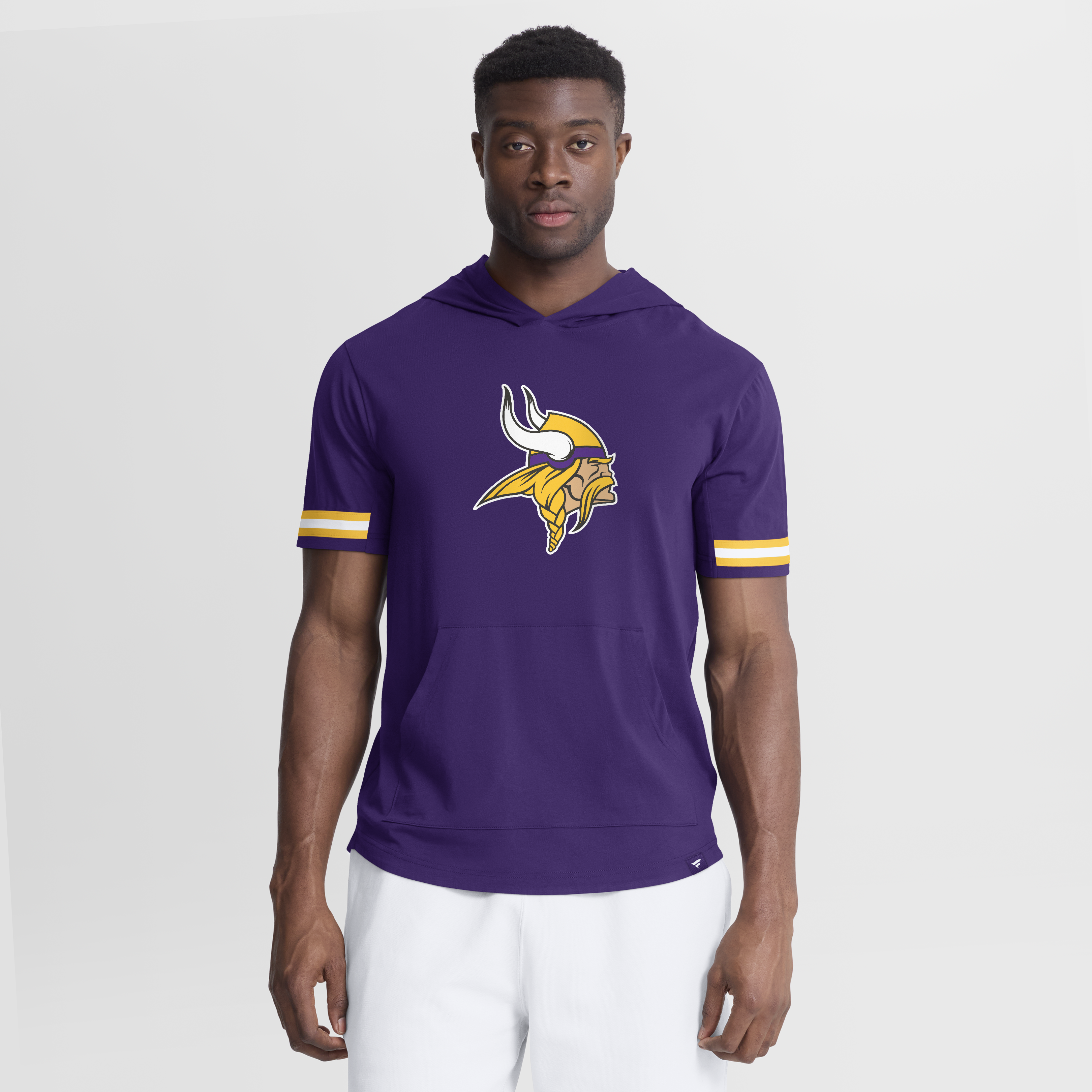 Men's Fanatics Purple Minnesota Vikings Optimal Play Short Sleeve Hooded T-Shirt