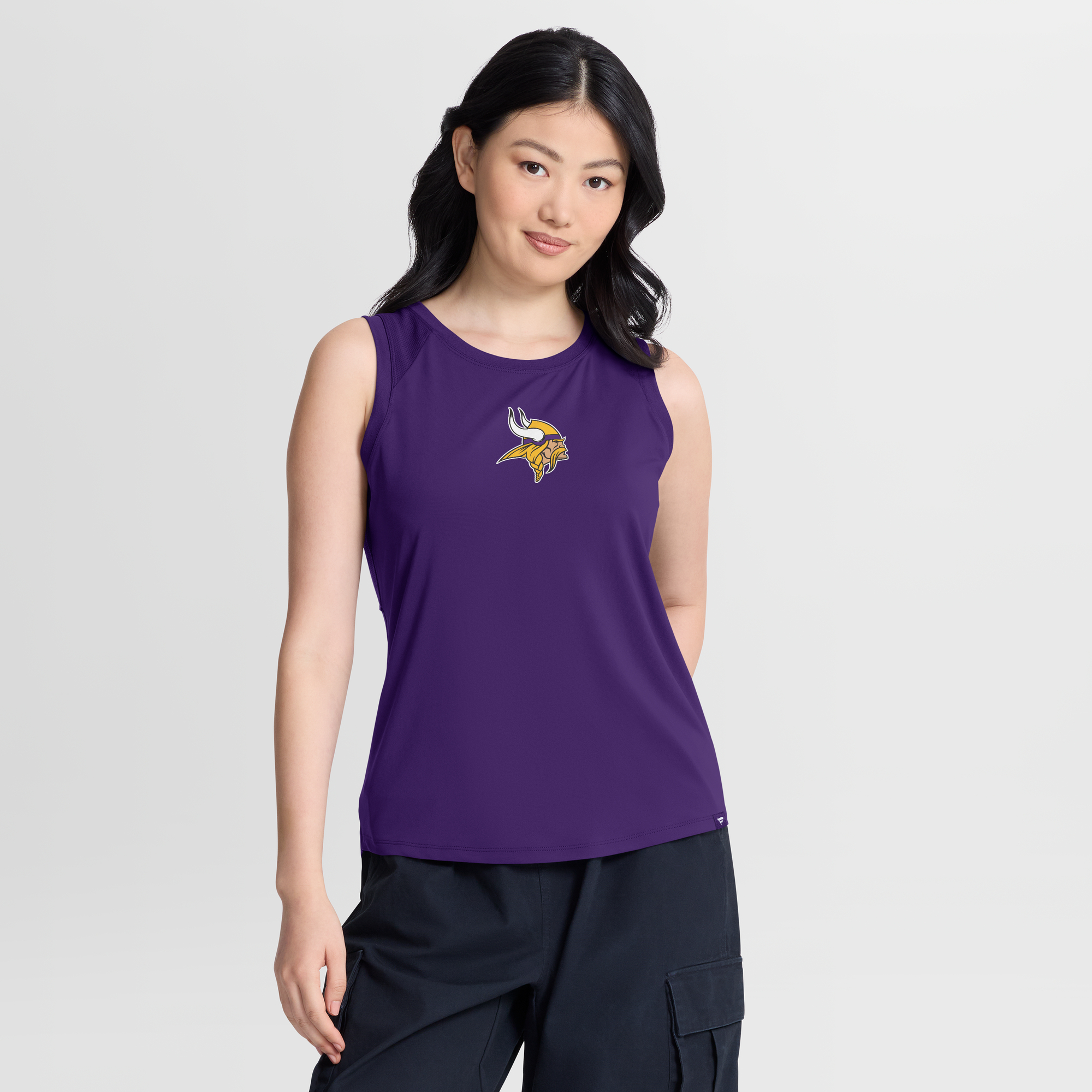 Fanatics Women's Purple Minnesota Vikings Draped Mesh Back Performance Tank Top - Purple