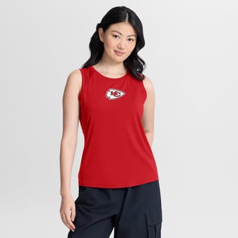 Women's Fanatics Red Kansas City Chiefs Draped Mesh Back Performance? Tank Top