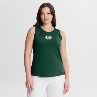 Women's Fanatics Green Green Bay Packers Draped Mesh Back Performance? Tank Top