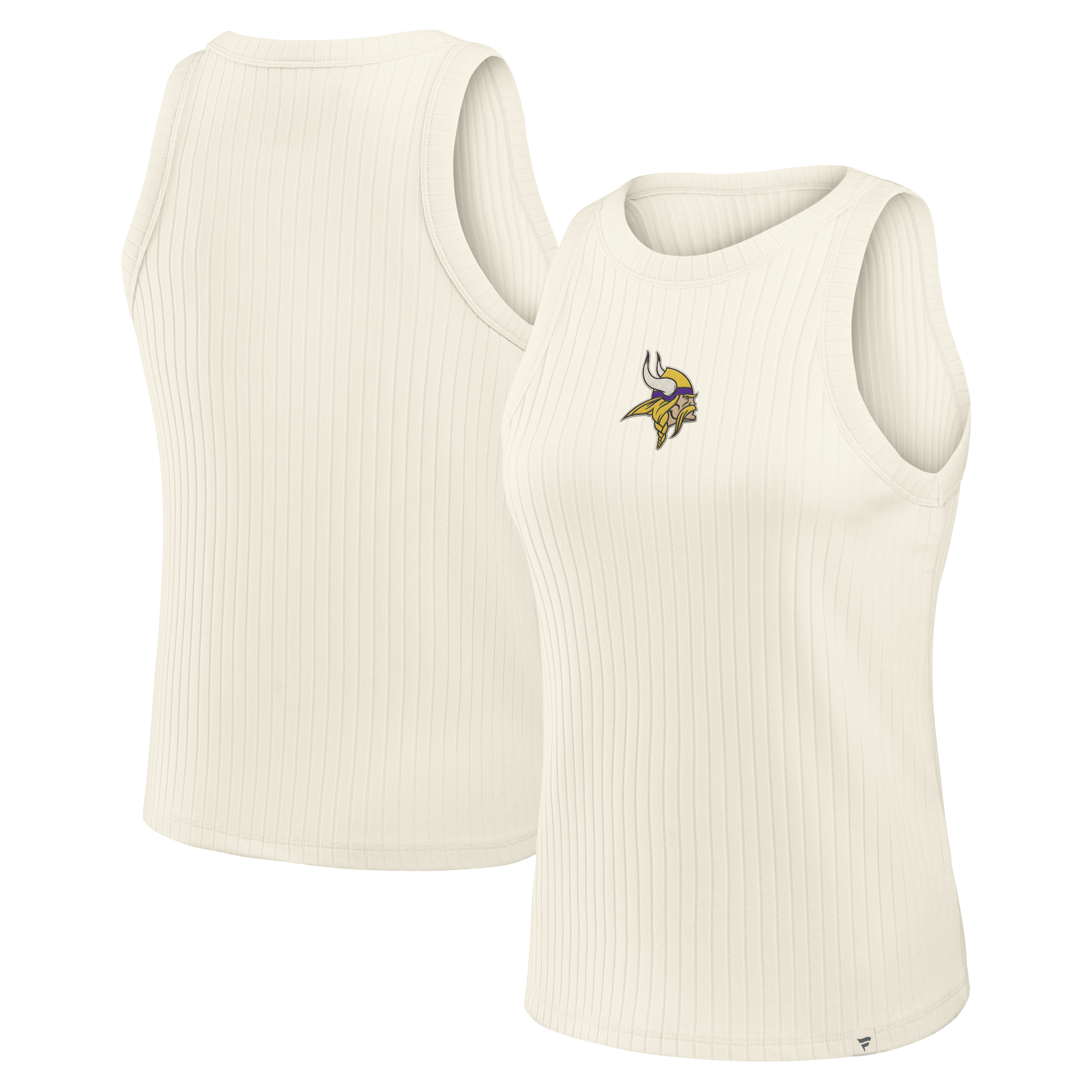 Women’s Fanatics Cream Minnesota Vikings Star Play Tri-Blend Ribbed Tank Top