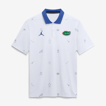 Men's Jordan Brand  White Florida Gators Vapor Pattern Dri-FIT Polo