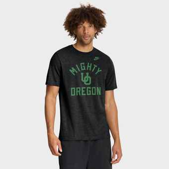 Men's Nike Heather Black Oregon Ducks Legacy Mantra Tri-Blend T-Shirt