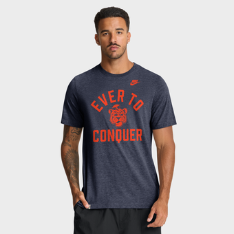 Men's Nike Heather Navy Auburn Tigers Legacy Mantra Tri-Blend T-Shirt