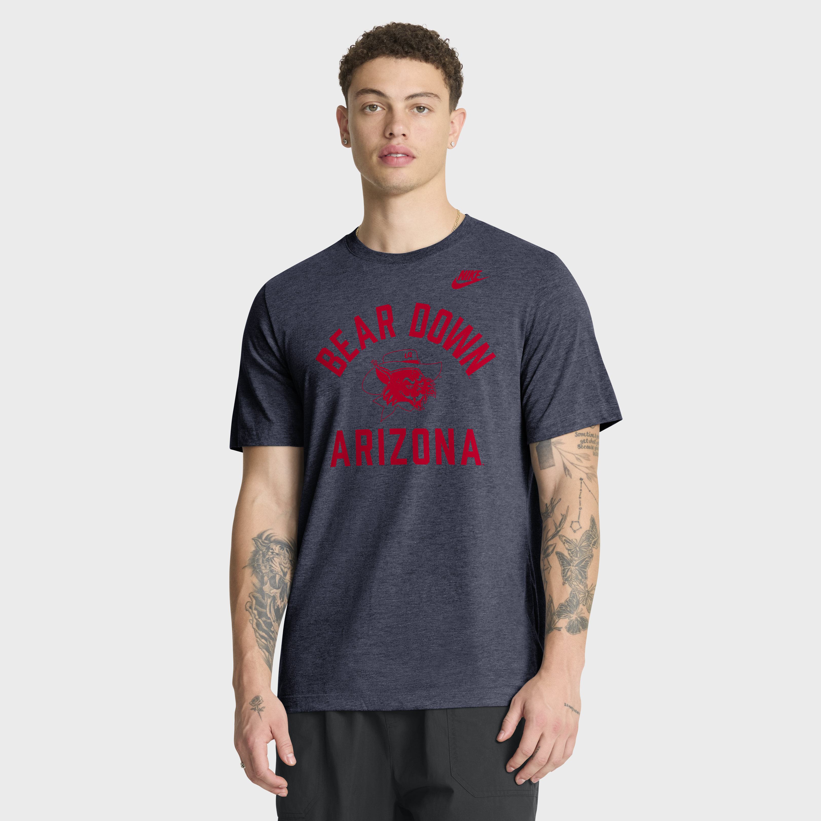 Men's Nike Heather Navy Arizona Wildcats Legacy Mantra Tri-Blend T-Shirt