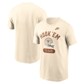 Men's Nike Natural Texas Longhorns Legacy Arch Helmet T-Shirt
